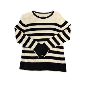 a new day Black and White Striped Sweater